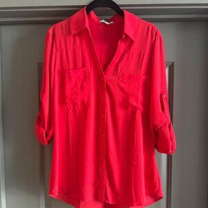Express - Portofino Red Button Down